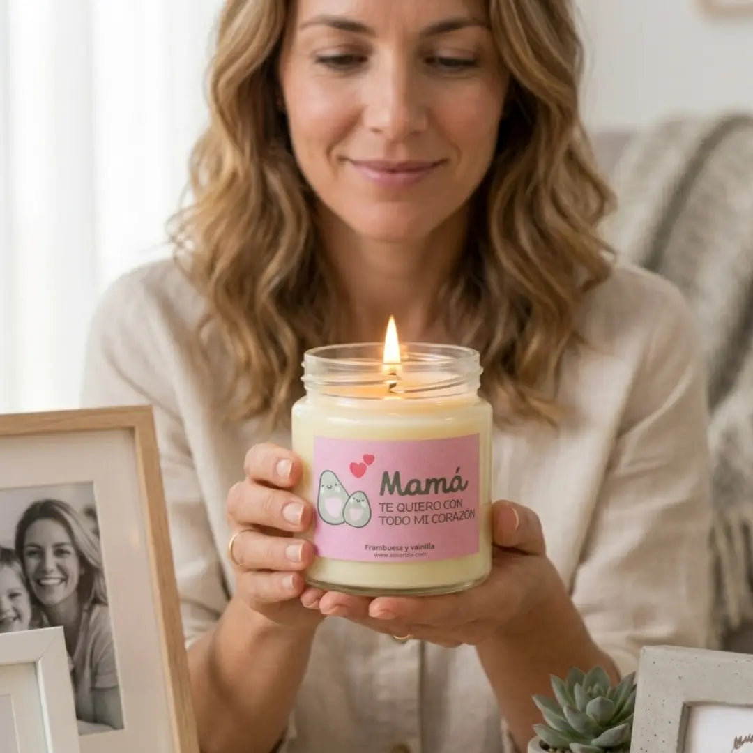 Vela Aromática Mamá Te Quiero Con Todo Mi Corazón | Detalle presentación | Ausardia