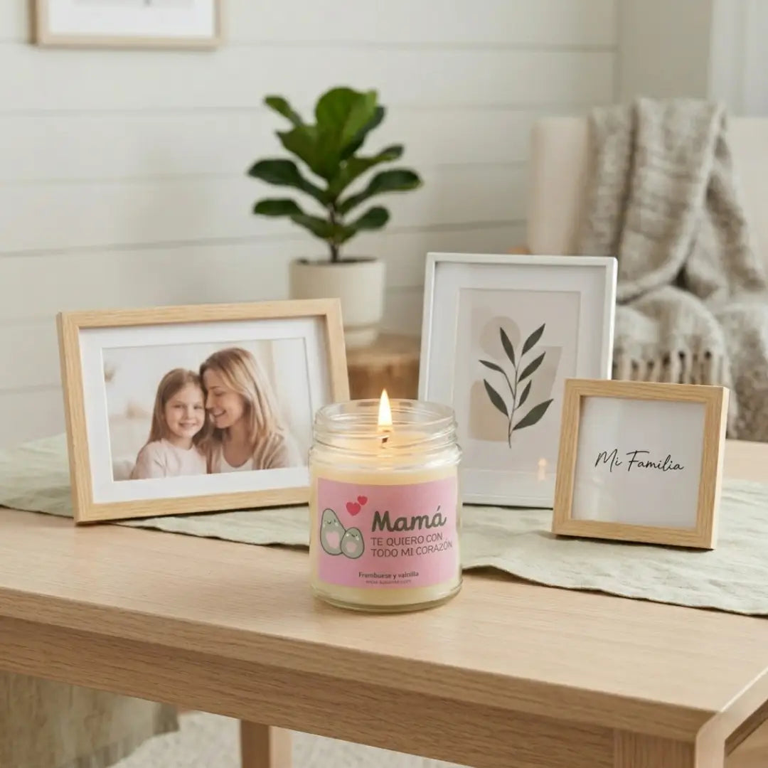 Vela aromática con frase para mamá - vegana, cruelty-free, certificada IFRA | Ausardia
