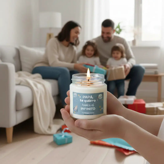 Vela Aromática Papá Te Quiero Hasta el Infinito - Velas y Decoración
