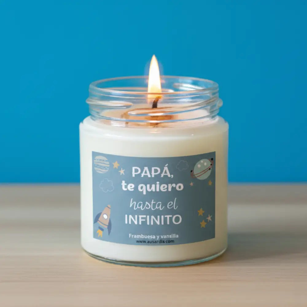 Vela Aromática Papá Te Quiero Hasta el Infinito - Velas y Decoración