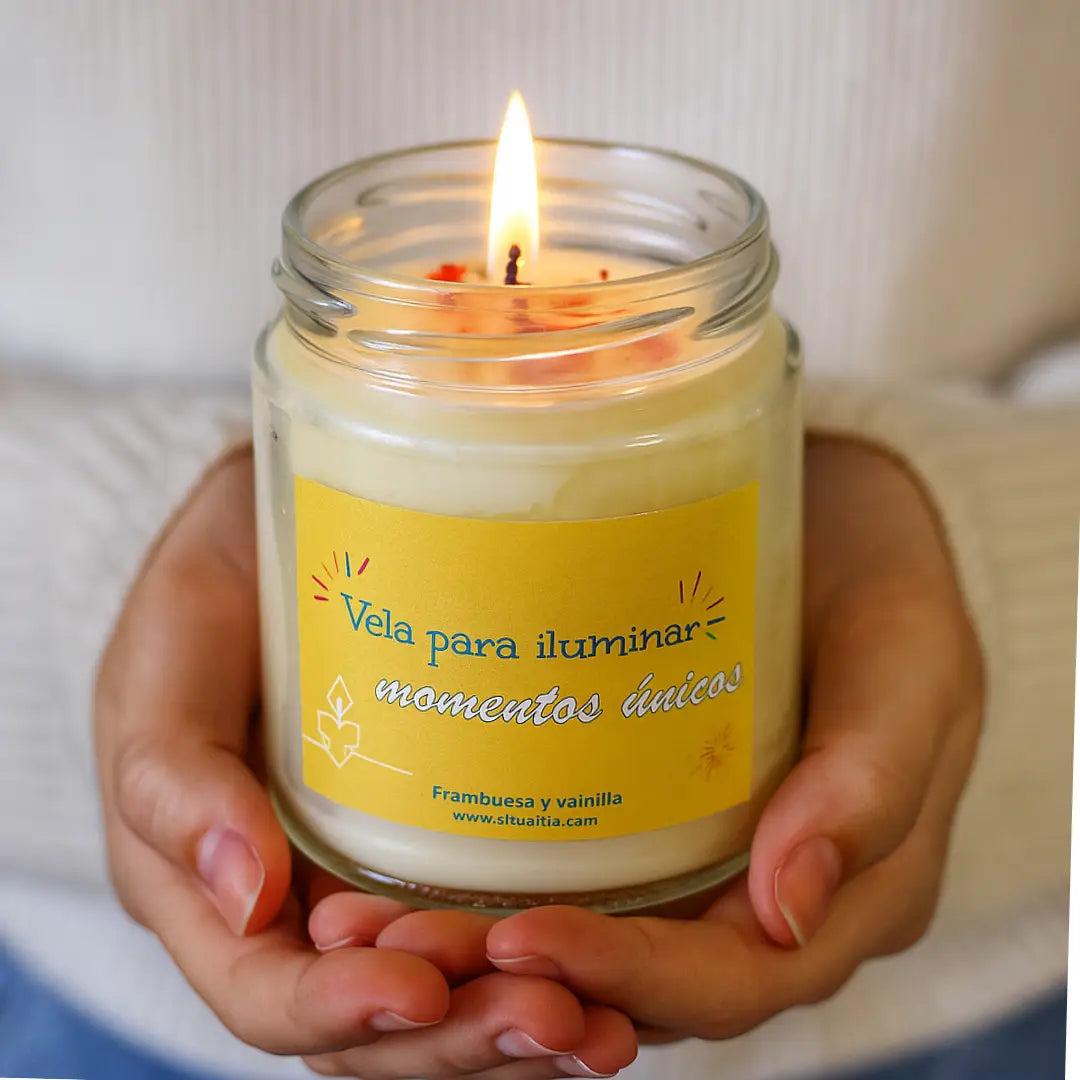 Vela aromática "Para Iluminar Momentos Únicos" – regalo especial de cera de soja
