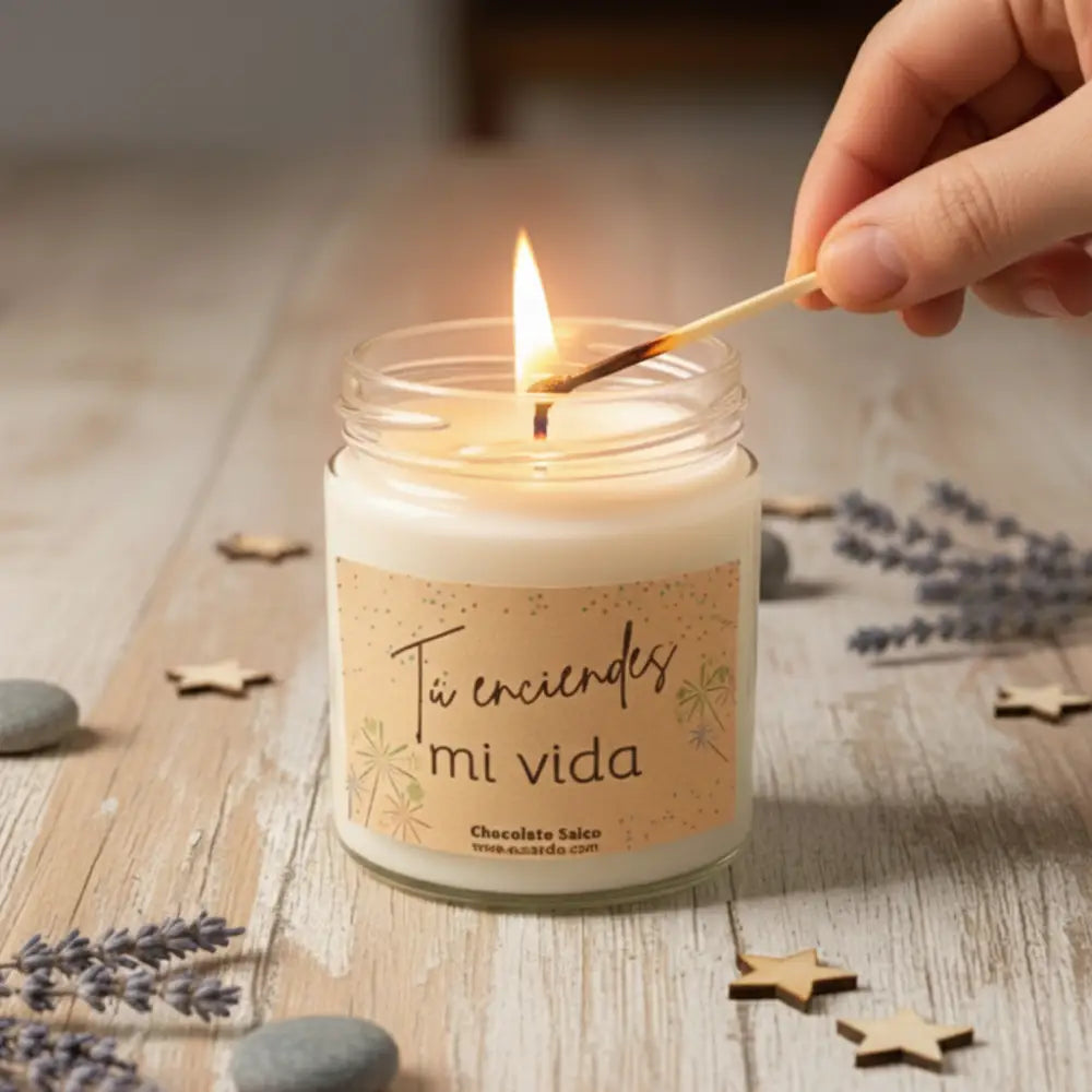 Vela Aromática Tú Enciendes Mi Vida - Vela con mensaje
