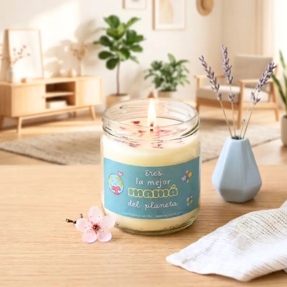 Vela aromática "Eres La Mejor Mamá Del Planeta" – regalo Día de la Madre