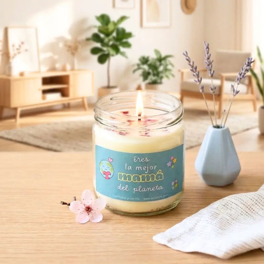 Vela aromática "Eres La Mejor Mamá Del Planeta" – regalo Día de la Madre